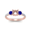 Load image into Gallery viewer, petite-micropave-semi-mount-three-stone-diamond-ring-with-sapphire-in-rose-gold-FD9383SMRGSABL-NL-RG