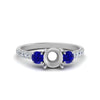 Load image into Gallery viewer, petite-micropave-semi-mount-three-stone-diamond-ring-with-sapphire-in-white-gold-FD9383SMRGSABL-NL-WG