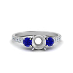 Load image into Gallery viewer, petite-micropave-semi-mount-three-stone-diamond-ring-with-sapphire-in-white-gold-FD9383SMRGSABL-NL-WG
