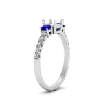 Load image into Gallery viewer, petite-micropave-semi-mount-three-stone-diamond-ring-with-sapphire-in-white-gold-FD9383SMRGSABL-NL-WG
