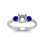Load image into Gallery viewer, petite-micropave-semi-mount-three-stone-diamond-ring-with-sapphire-in-white-gold-FD9383SMRGSABL-NL-WG

