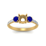 Load image into Gallery viewer, petite-micropave-semi-mount-three-stone-diamond-ring-with-sapphire-in-yellow-gold-FD9383SMRGSABL-NL-YG
