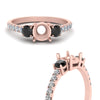 Load image into Gallery viewer, petite-micropave-semi-mount-three-stone-ring-with-black-diamond-in-rose-gold-FD9383SMRGBLACK-NL-RG