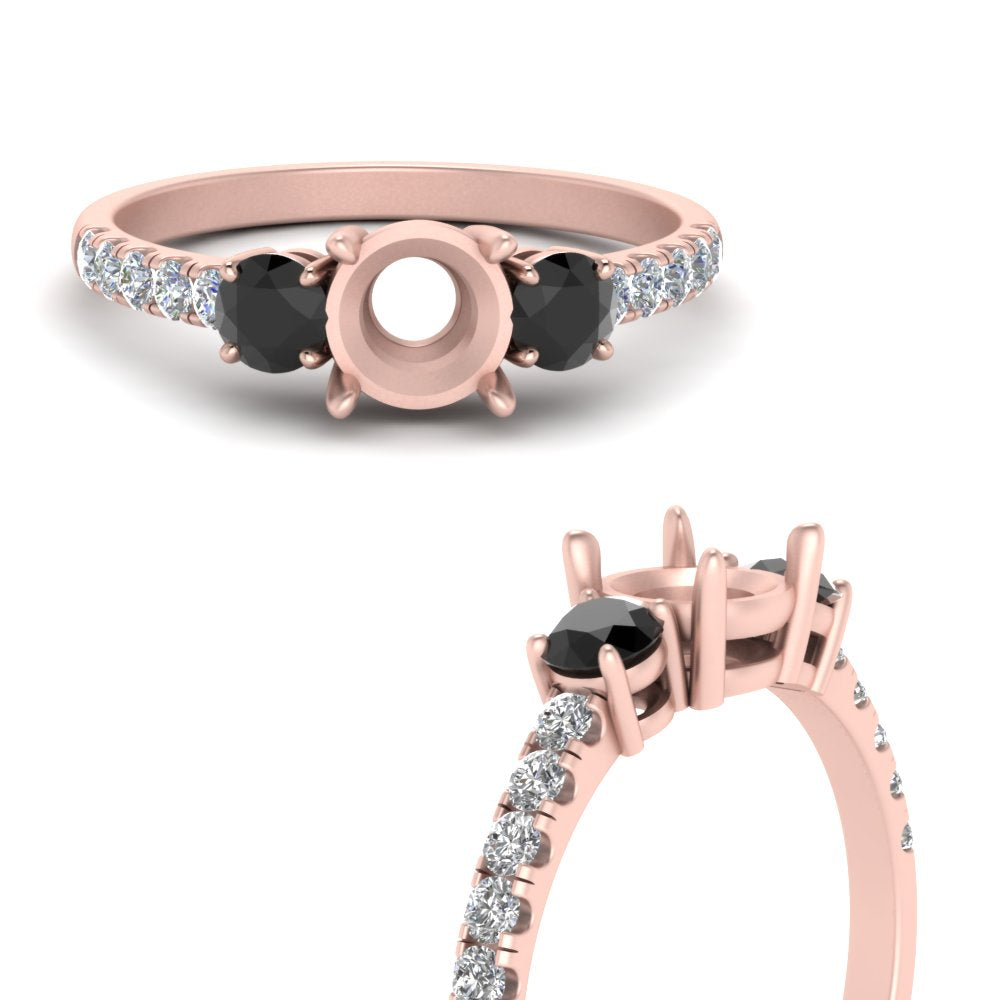 petite-micropave-semi-mount-three-stone-ring-with-black-diamond-in-rose-gold-FD9383SMRGBLACK-NL-RG