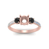 Load image into Gallery viewer, petite-micropave-semi-mount-three-stone-ring-with-black-diamond-in-rose-gold-FD9383SMRGBLACK-NL-RG