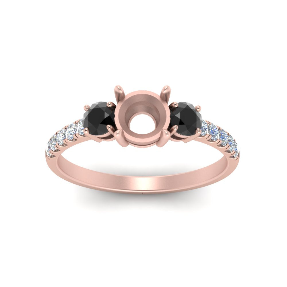 petite-micropave-semi-mount-three-stone-ring-with-black-diamond-in-rose-gold-FD9383SMRGBLACK-NL-RG