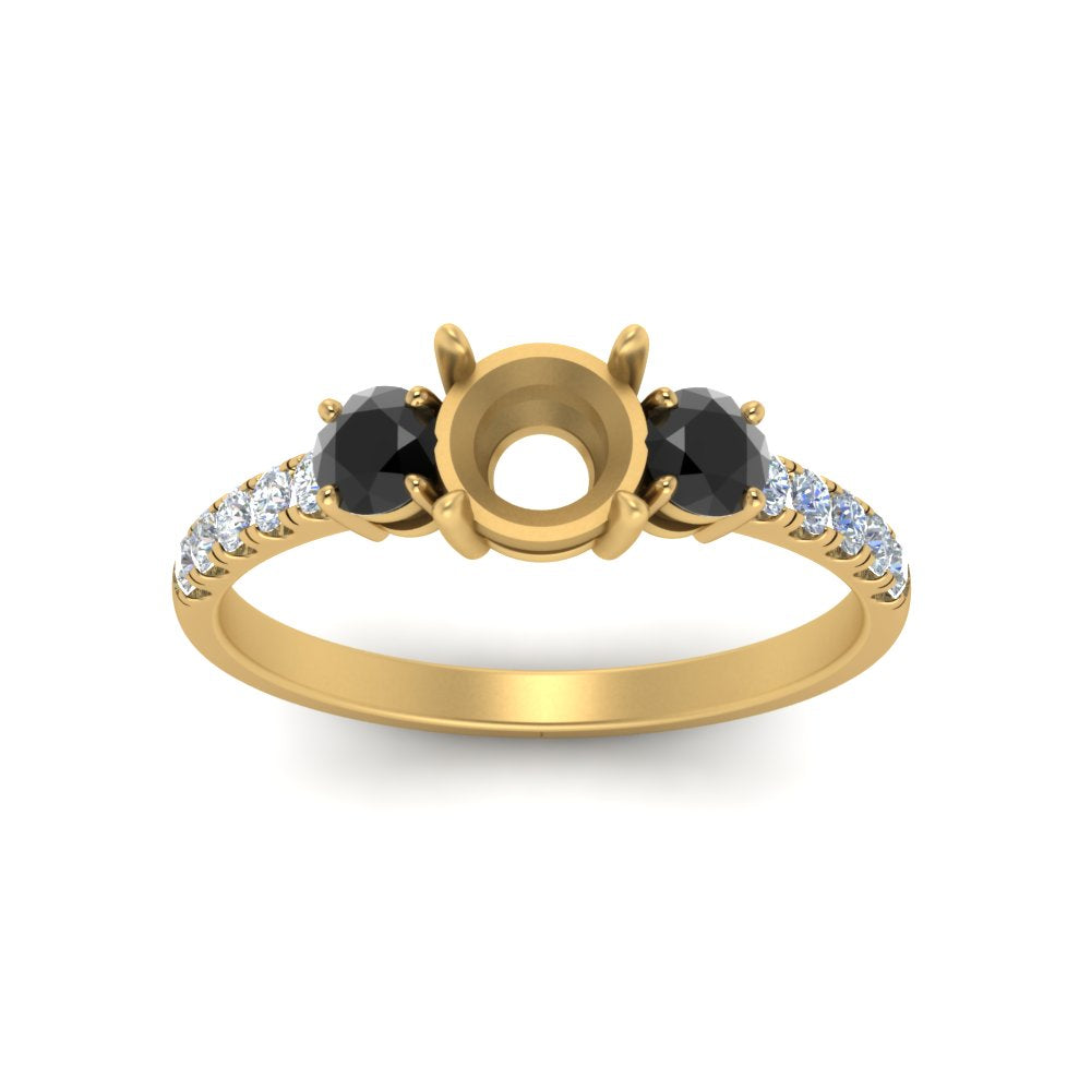 petite-micropave-semi-mount-three-stone-ring-with-black-diamond-in-yellow-gold-FD9383SMRGBLACK-NL-YG