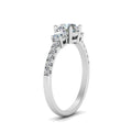 Thumbnail 13 - Petite Micropave Three Stone Ring