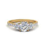 Load image into Gallery viewer, petite-micropave-three-stone-diamond-ring-in-yellow-gold-FD9383ROR-NL-YG
