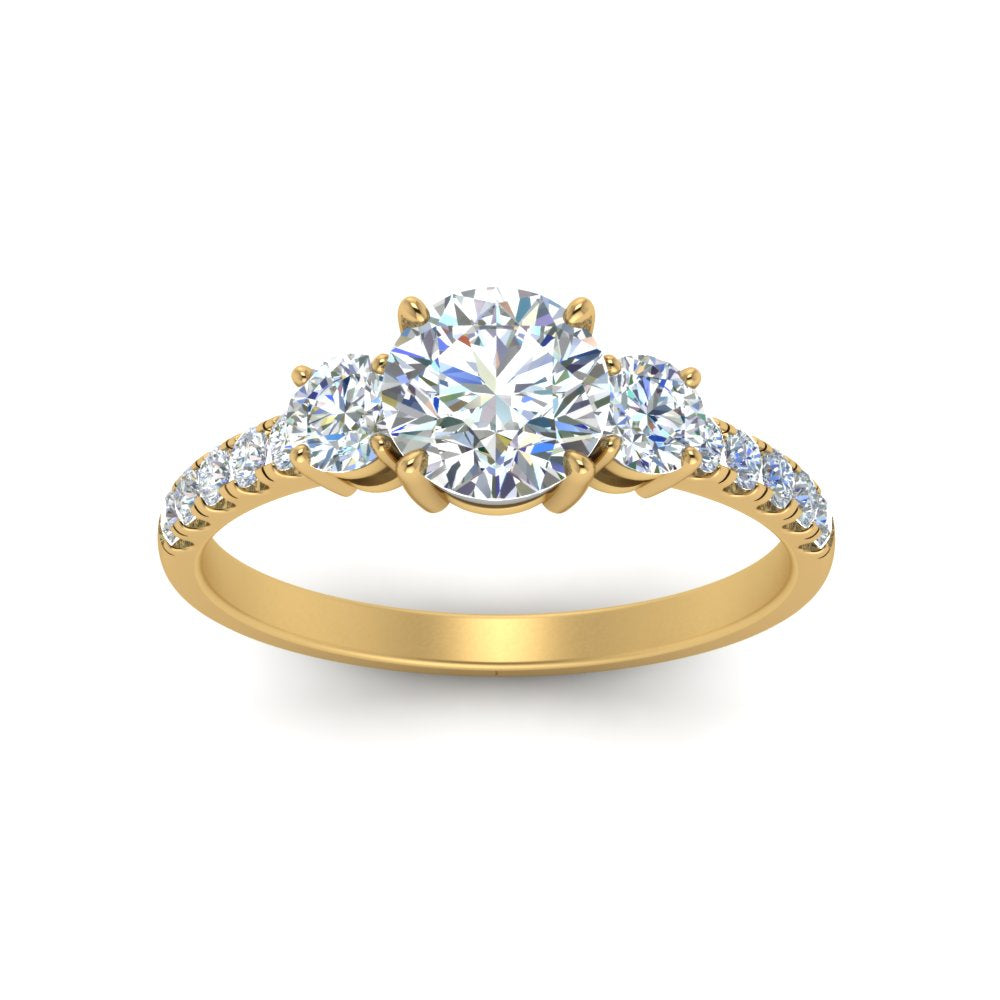 petite-micropave-three-stone-diamond-ring-in-yellow-gold-FD9383ROR-NL-YG