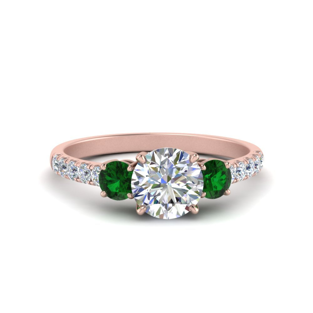 petite-micropave-three-stone-diamond-ring-with-emerald-in-rose-gold-FD9383RORGEMGR-NL-RG