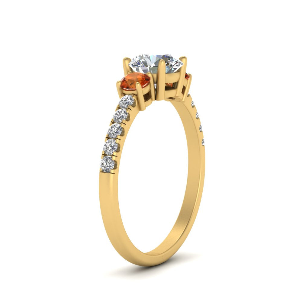 petite-micropave-three-stone-diamond-ring-with-orange-sapphire-in-yellow-gold-FD9383RORGSAOR-NL-YG
