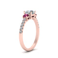 Thumbnail 38 - petite-micropave-three-stone-diamond-ring-with-pink-sapphire-in-rose-gold-FD9383RORGSADRPI-NL-RG