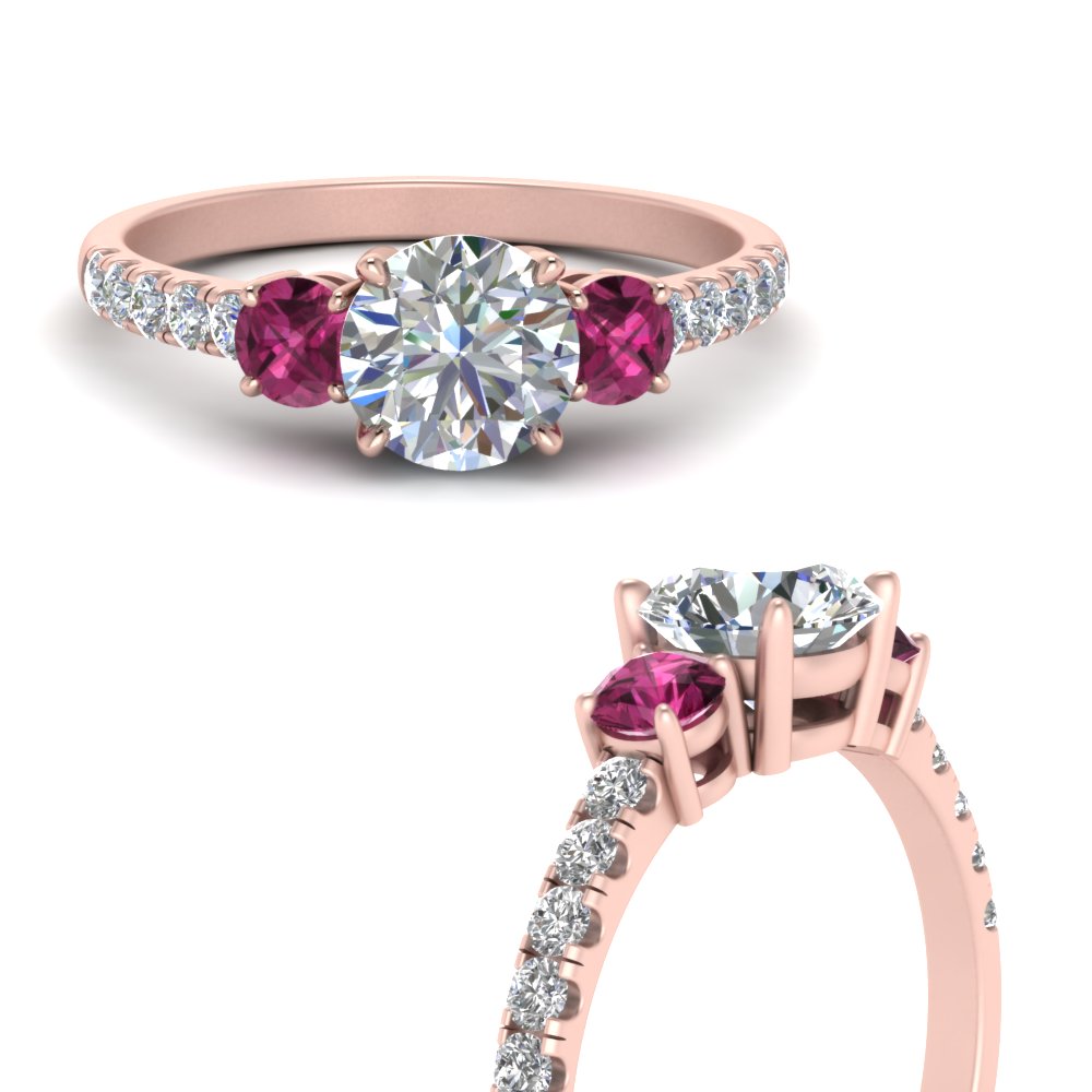 petite-micropave-three-stone-diamond-ring-with-pink-sapphire-in-rose-gold-FD9383RORGSADRPI-NL-RG