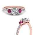Thumbnail 36 - petite-micropave-three-stone-diamond-ring-with-pink-sapphire-in-rose-gold-FD9383RORGSADRPI-NL-RG