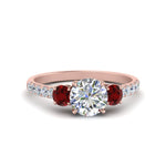 Load image into Gallery viewer, petite-micropave-three-stone-diamond-ring-with-ruby-in-rose-gold-FD9383RORGRUDR-NL-RG
