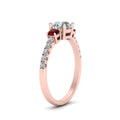 Thumbnail 72 - petite-micropave-three-stone-diamond-ring-with-ruby-in-rose-gold-FD9383RORGRUDR-NL-RG