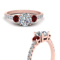 Thumbnail 70 - petite-micropave-three-stone-diamond-ring-with-ruby-in-rose-gold-FD9383RORGRUDR-NL-RG