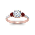 Thumbnail 71 - petite-micropave-three-stone-diamond-ring-with-ruby-in-rose-gold-FD9383RORGRUDR-NL-RG
