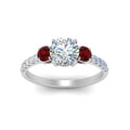 Thumbnail 75 - petite-micropave-three-stone-diamond-ring-with-ruby-in-white-gold-FD9383RORGRUDR-NL-WG