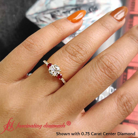 Petite Micropave Three Stone Ring