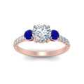 Thumbnail 24 - petite-micropave-three-stone-diamond-ring-with-sapphire-in-rose-gold-FD9383RORGSABL-NL-RG