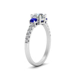 Load image into Gallery viewer, petite-micropave-three-stone-diamond-ring-with-sapphire-in-white-gold-FD9383RORGSABL-NL-WG
