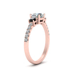 Load image into Gallery viewer, petite-micropave-three-stone-ring-with-black-diamond-in-rose-gold-FD9383RORGBLACK-NL-RG
