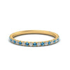 Load image into Gallery viewer, petite-scalloped-diamond-wedding-band-with-blue-topaz-in-FD9168BGICBLTO-NL-YG
