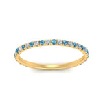 Load image into Gallery viewer, petite-scalloped-diamond-wedding-band-with-blue-topaz-in-FD9168BGICBLTO-NL-YG

