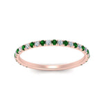 Load image into Gallery viewer, petite-scalloped-diamond-wedding-band-with-emerald-in-FD9168BGEMGR-NL-RG
