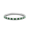 Load image into Gallery viewer, petite-scalloped-diamond-wedding-band-with-emerald-in-FD9168BGEMGR-NL-WG