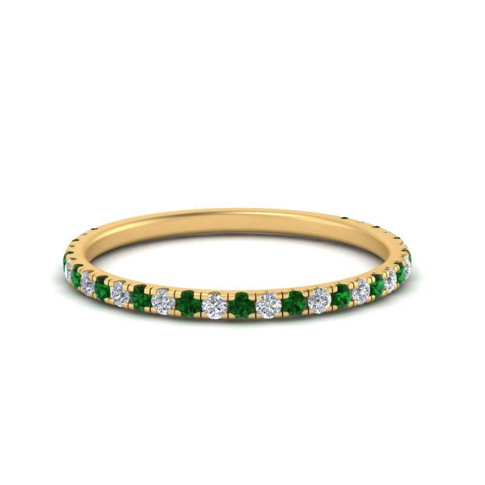 petite-scalloped-diamond-wedding-band-with-emerald-in-FD9168BGEMGR-NL-YG