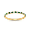 Load image into Gallery viewer, petite-scalloped-diamond-wedding-band-with-emerald-in-FD9168BGEMGR-NL-YG