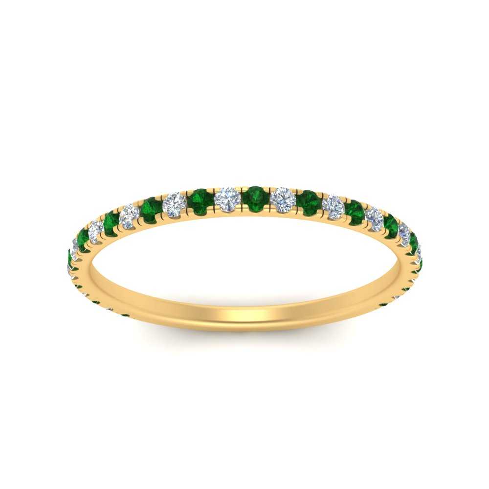 petite-scalloped-diamond-wedding-band-with-emerald-in-FD9168BGEMGR-NL-YG