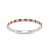 Load image into Gallery viewer, petite-scalloped-diamond-wedding-band-with-orange-sapphire-in-FD9168BGSAOR-NL-WG