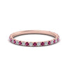 Load image into Gallery viewer, petite-scalloped-diamond-wedding-band-with-pink-sapphire-in-FD9168BGSADRPI-NL-RG
