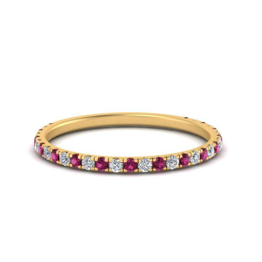 petite-scalloped-diamond-wedding-band-with-pink-sapphire-in-FD9168BGSADRPI-NL-YG
