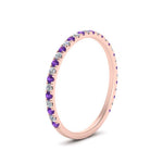 Load image into Gallery viewer, petite-scalloped-diamond-wedding-band-with-purple-topaz-in-FD9168BGVITO-NL-RG
