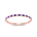 Load image into Gallery viewer, petite-scalloped-diamond-wedding-band-with-purple-topaz-in-FD9168BGVITO-NL-RG
