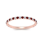 Load image into Gallery viewer, petite-scalloped-diamond-wedding-band-with-ruby-in-FD9168BGRUDR-NL-RG
