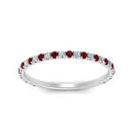 Load image into Gallery viewer, petite-scalloped-diamond-wedding-band-with-ruby-in-FD9168BGRUDR-NL-WG
