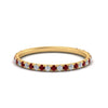 Load image into Gallery viewer, petite-scalloped-diamond-wedding-band-with-ruby-in-FD9168BGRUDR-NL-YG