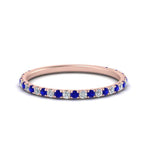 Load image into Gallery viewer, petite-scalloped-diamond-wedding-band-with-sapphire-in-FD9168BGSABL-NL-RG
