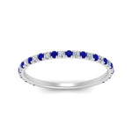 Load image into Gallery viewer, petite-scalloped-diamond-wedding-band-with-sapphire-in-FD9168BGSABL-NL-WG
