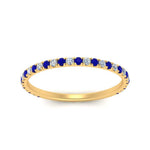 Load image into Gallery viewer, petite-scalloped-diamond-wedding-band-with-sapphire-in-FD9168BGSABL-NL-YG

