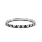 Load image into Gallery viewer, petite-scalloped-wedding-band-with-black-diamond-in-FD9168BGBLACK-NL-WG
