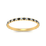 Load image into Gallery viewer, petite-scalloped-wedding-band-with-black-diamond-in-FD9168BGBLACK-NL-YG
