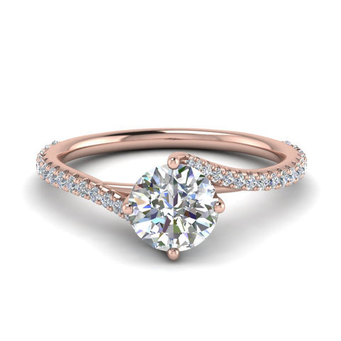 Petite Swirl Engagement Ring