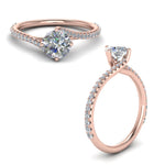 Load image into Gallery viewer, Petite Swirl Round Diamond Ring
